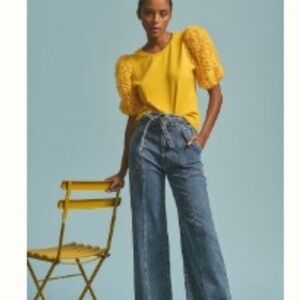 Flat White Yellow Shirt Size XL Never Worn sold by Anthropologie